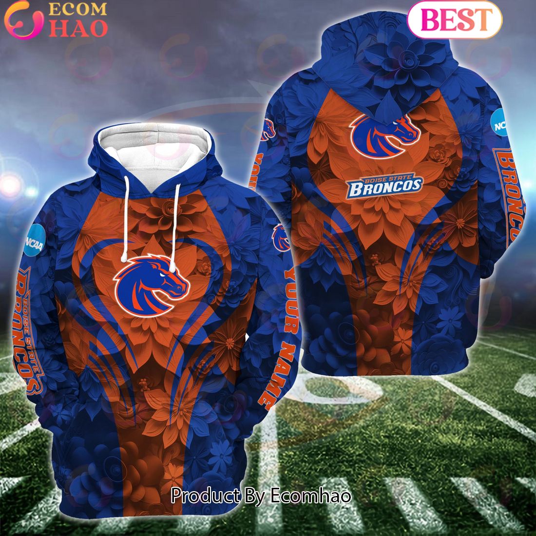 NCAA Boise State Broncos Hoodie And Leggings Custom Your Name, Football Team Clothings, Gift For Football Lovers