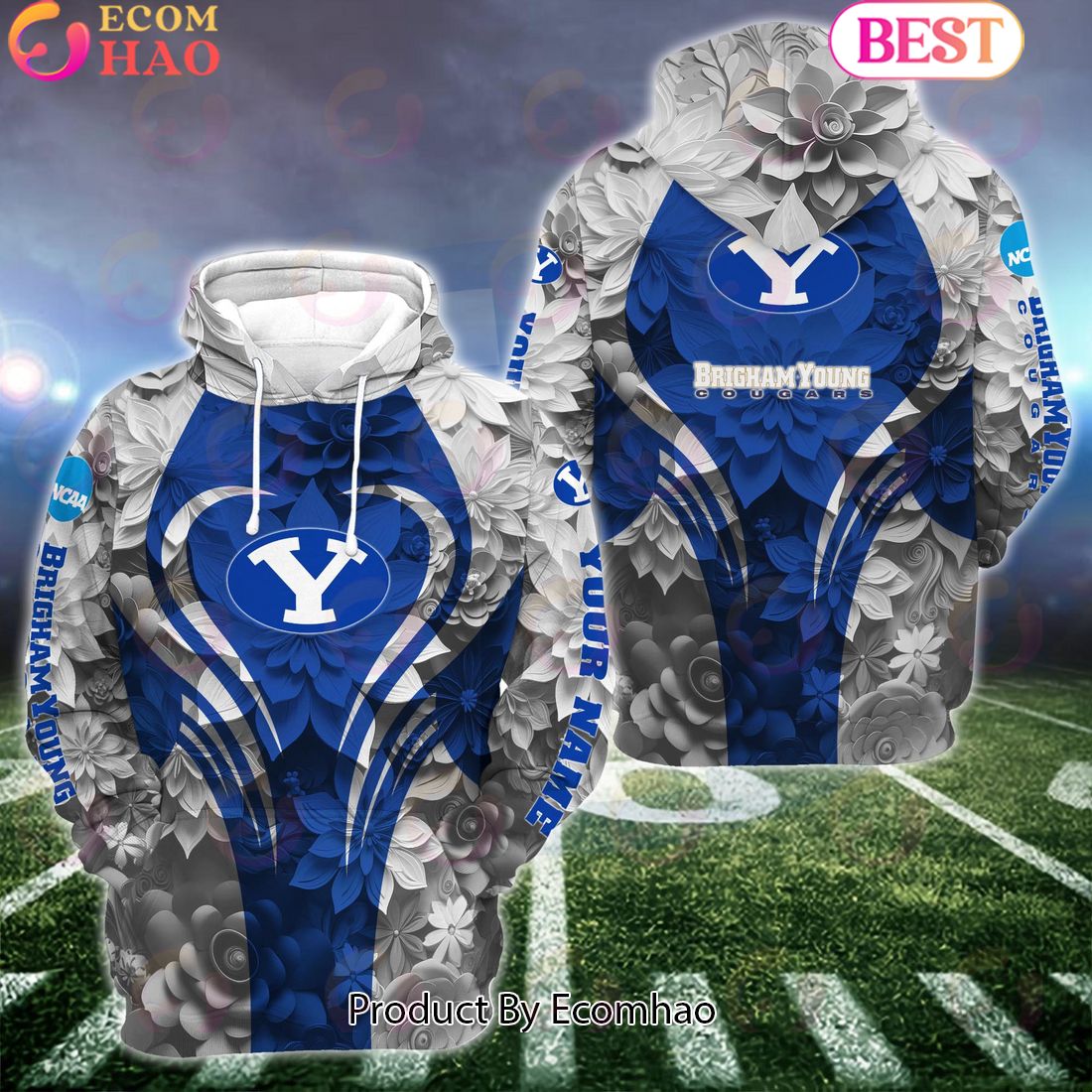 NCAA BYU Cougars Hoodie And Leggings Custom Your Name, Football Team Clothings, Gift For Football Lovers