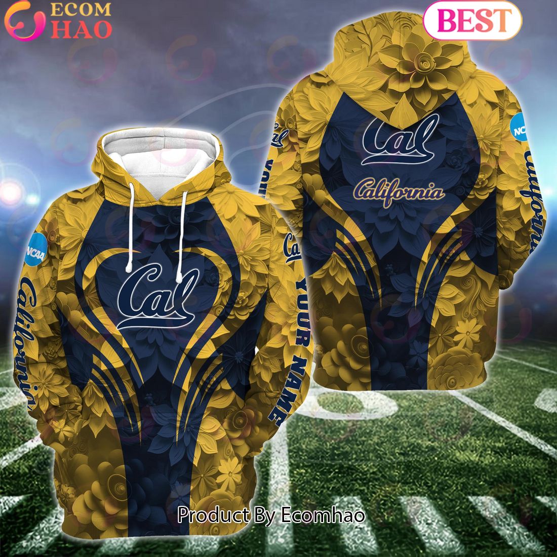 NCAA California Golden Bears Hoodie And Leggings Custom Your Name, Football Team Clothings, Gift For Football Lovers