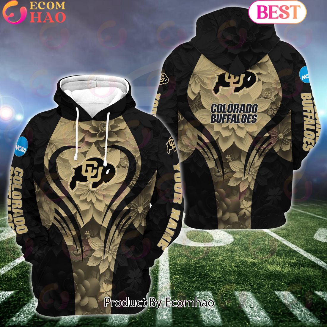 NCAA Colorado Buffaloes Hoodie And Leggings Custom Your Name, Football Team Clothings, Gift For Football Lovers