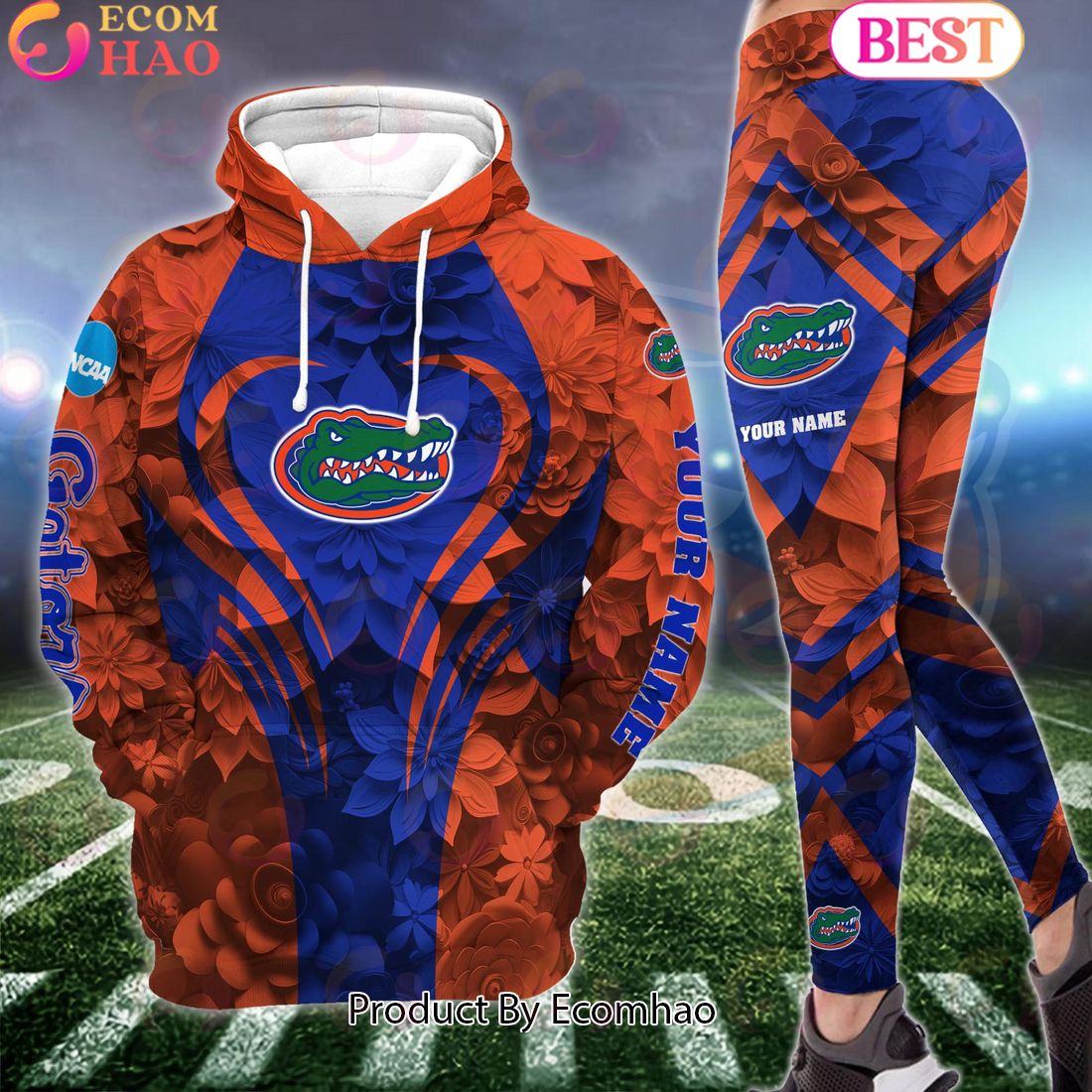 NCAA Florida Gators Hoodie And Leggings Custom Your Name, Football Team Clothings, Gift For Football Lovers