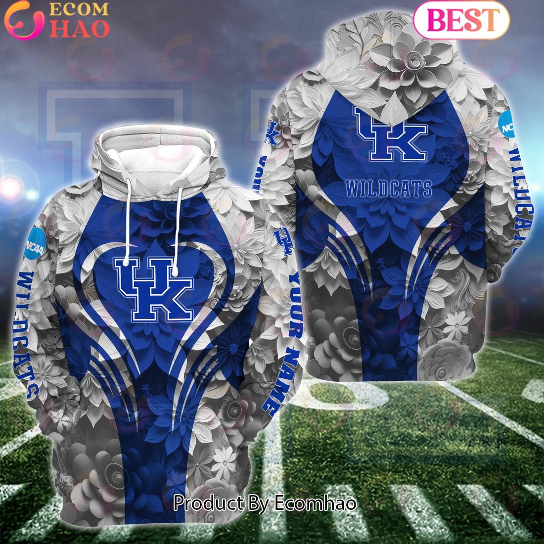 NCAA Kentucky Wildcats Hoodie And Leggings Custom Your Name, Football Team Clothings, Gift For Football Lovers