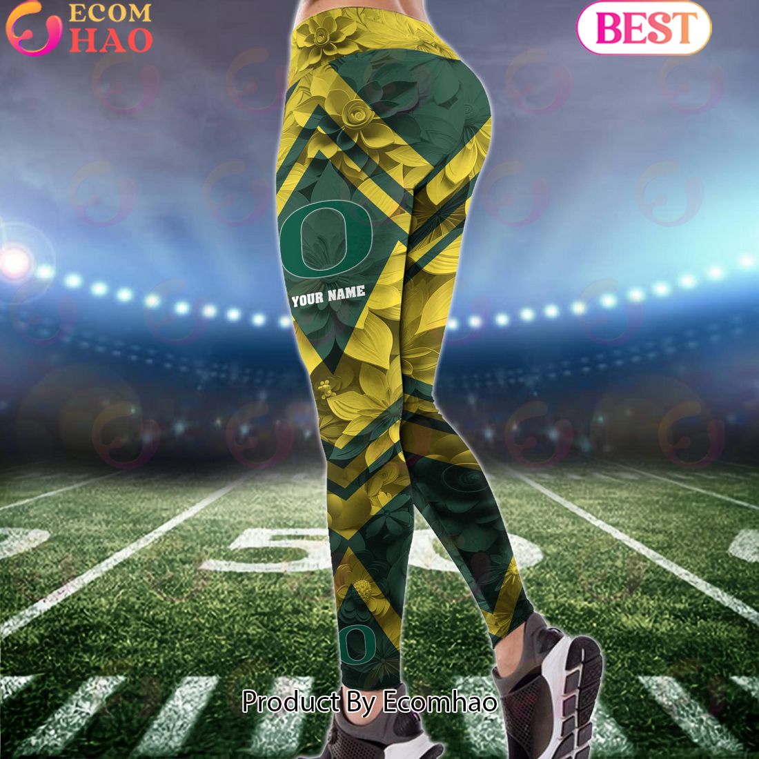 NCAA Oregon Ducks Hoodie And Leggings Custom Your Name, Football Team Clothings, Gift For Football Lovers