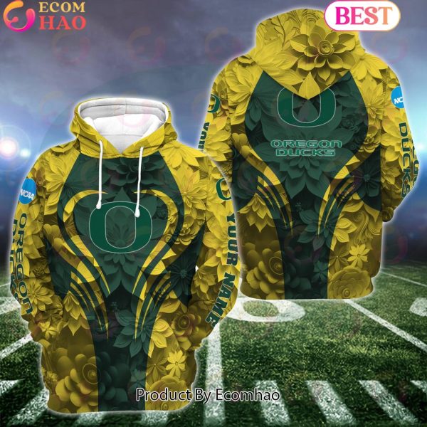 NCAA Oregon Ducks Hoodie And Leggings Custom Your Name, Football Team Clothings, Gift For Football Lovers