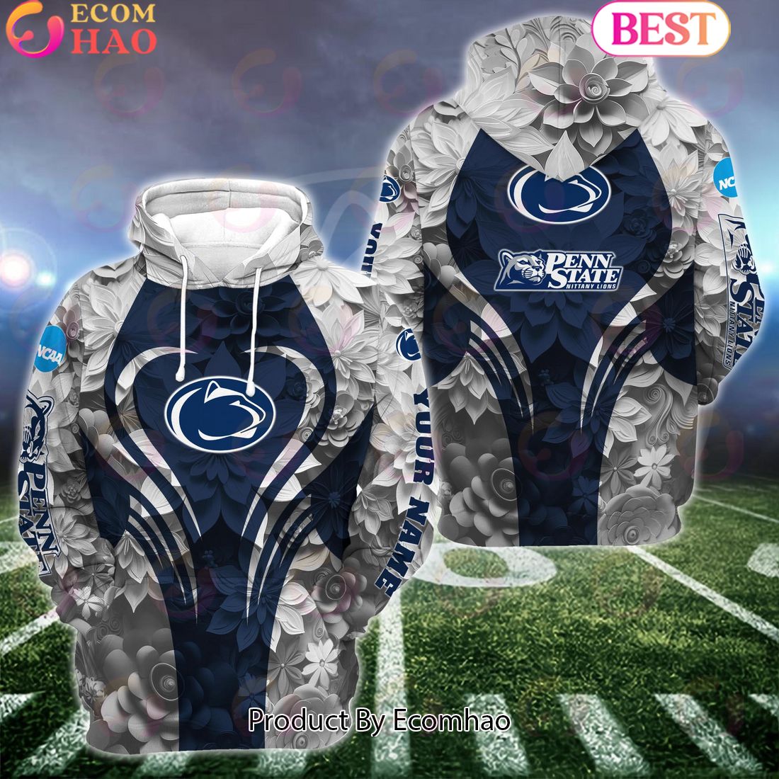 NCAA Penn State Nittany Lions Hoodie And Leggings Custom Your Name, Football Team Clothings, Gift For Football Lovers