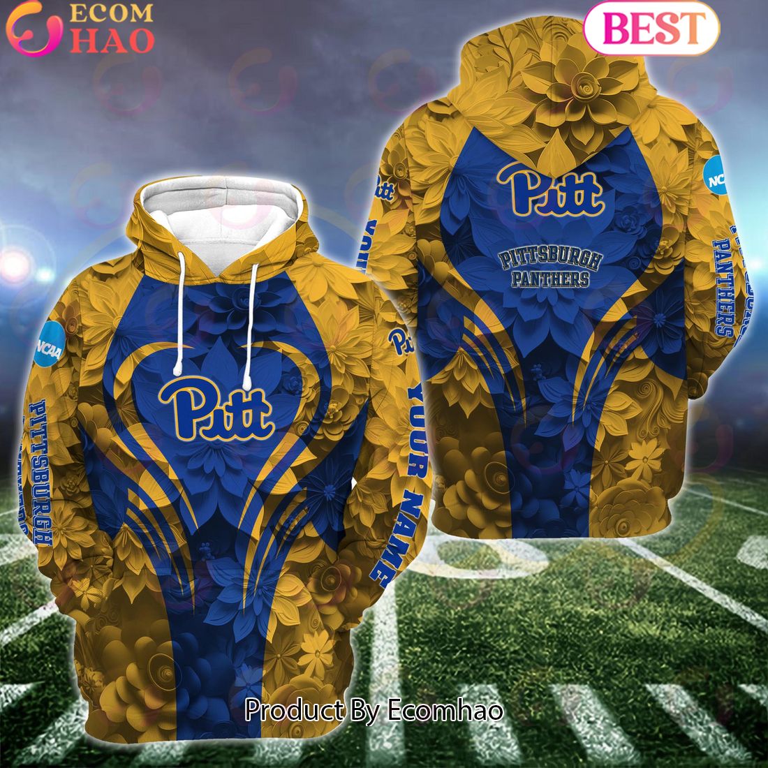 NCAA Pittsburgh Panthers Hoodie And Leggings Custom Your Name, Football Team Clothings, Gift For Football Lovers