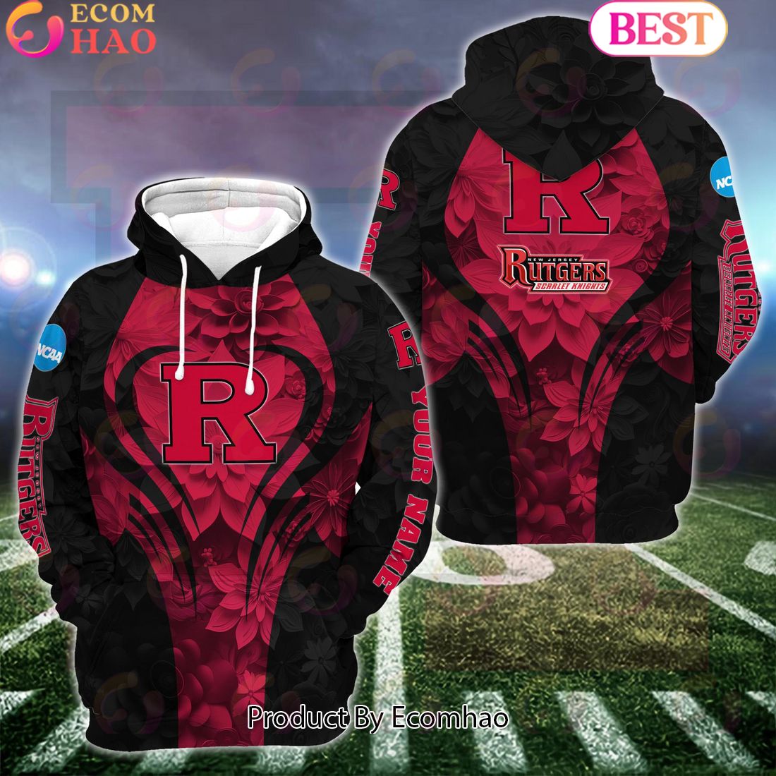 NCAA Rutgers Scarlet Knights Hoodie And Leggings Custom Your Name, Football Team Clothings, Gift For Football Lovers