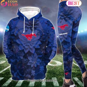 NCAA SMU Mustangs Hoodie And Leggings Custom Your Name, Football Team Clothings, Gift For Football Lovers