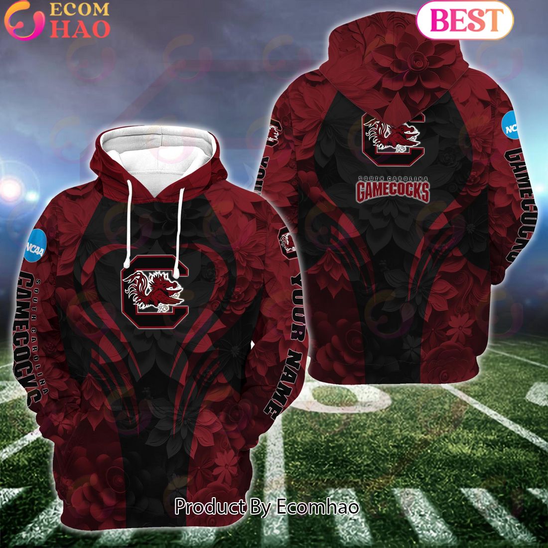 NCAA South Carolina Gamecocks Hoodie And Leggings Custom Your Name, Football Team Clothings, Gift For Football Lovers