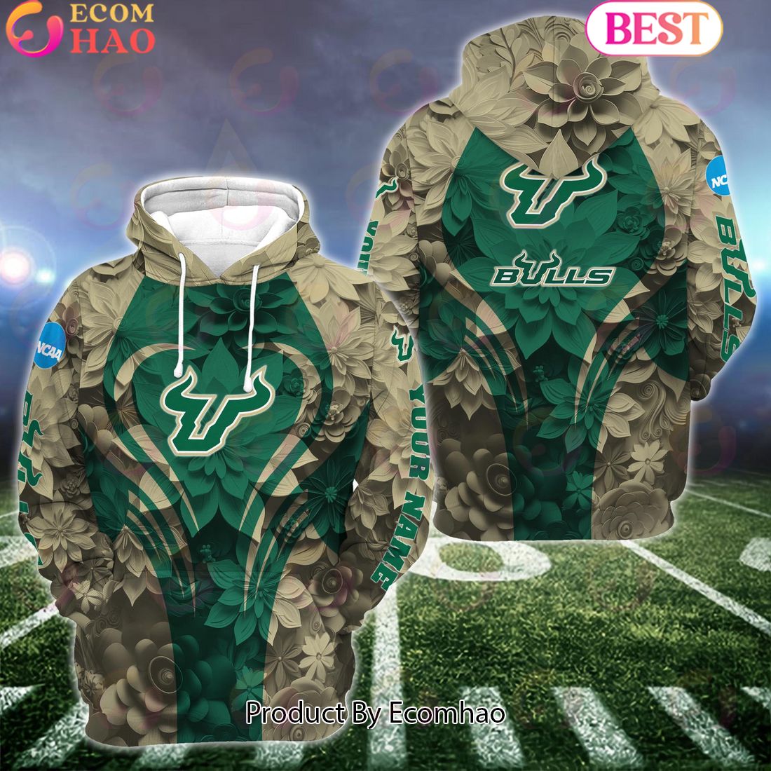 NCAA South Florida Bulls Hoodie And Leggings Custom Your Name, Football Team Clothings, Gift For Football Lovers