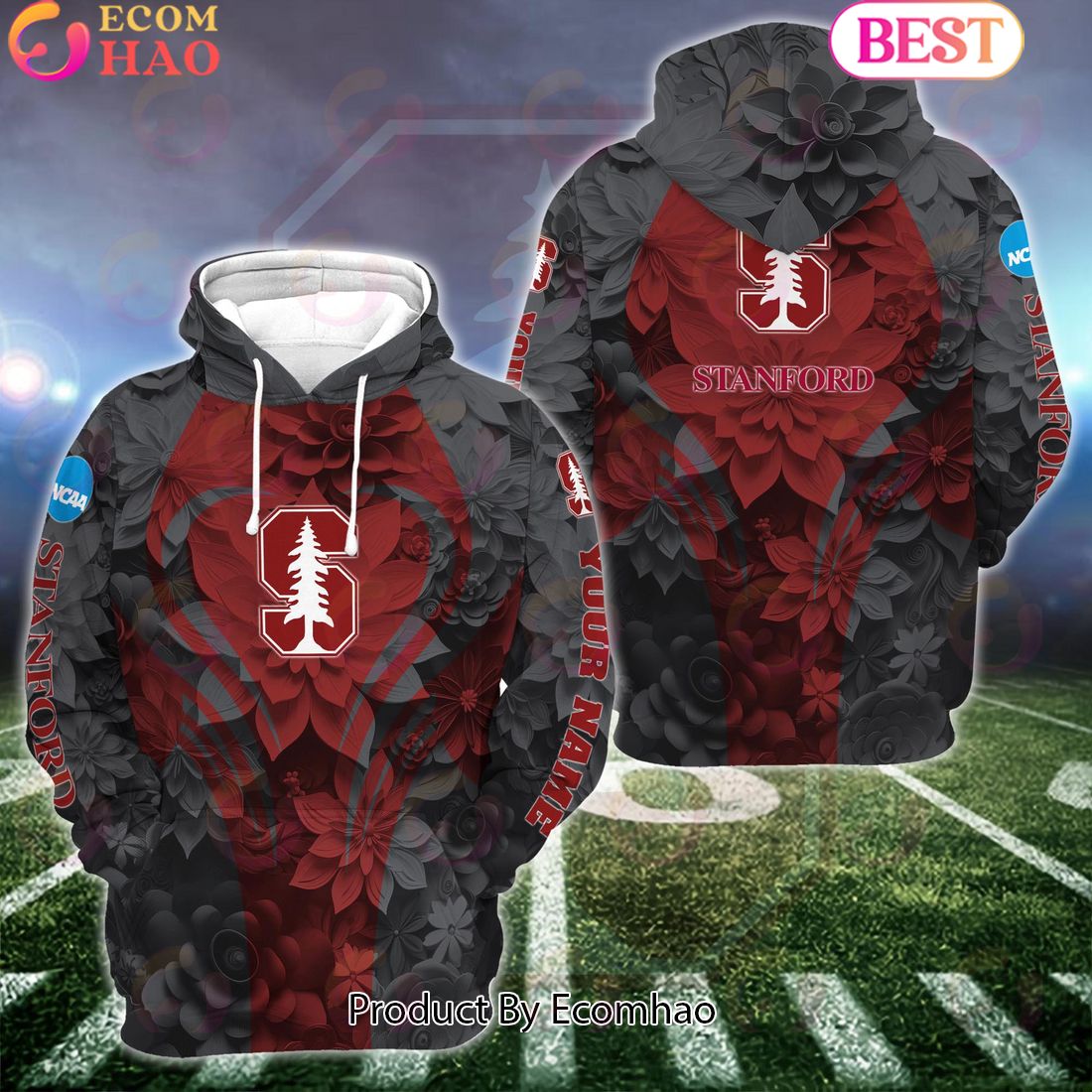 NCAA Stanford Cardinal Hoodie And Leggings Custom Your Name, Football Team Clothings, Gift For Football Lovers