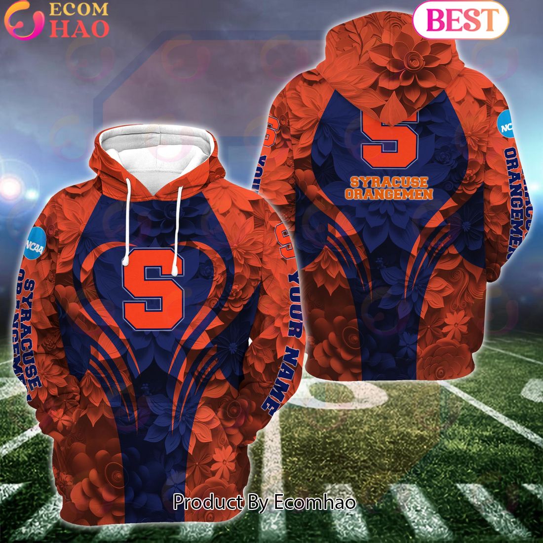 NCAA Syracuse Orange Hoodie And Leggings Custom Your Name, Football Team Clothings, Gift For Football Lovers