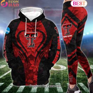 NCAA Texas Tech Red Raiders Hoodie And Leggings Custom Your Name, Football Team Clothings, Gift For Football Lovers