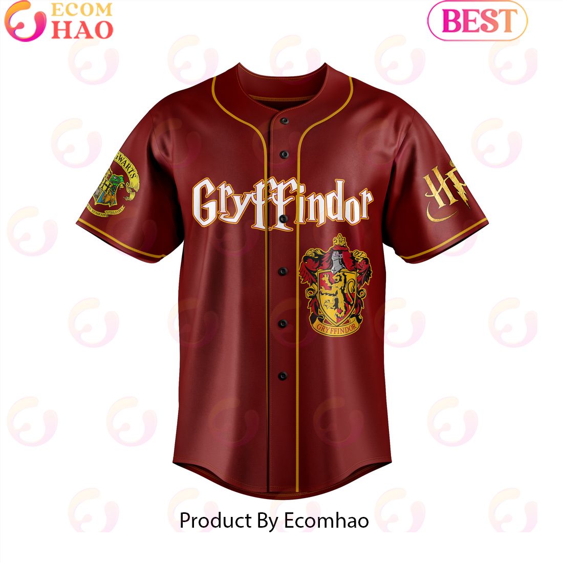 Harry Potter Gryffindor Custom Baseball Jersey