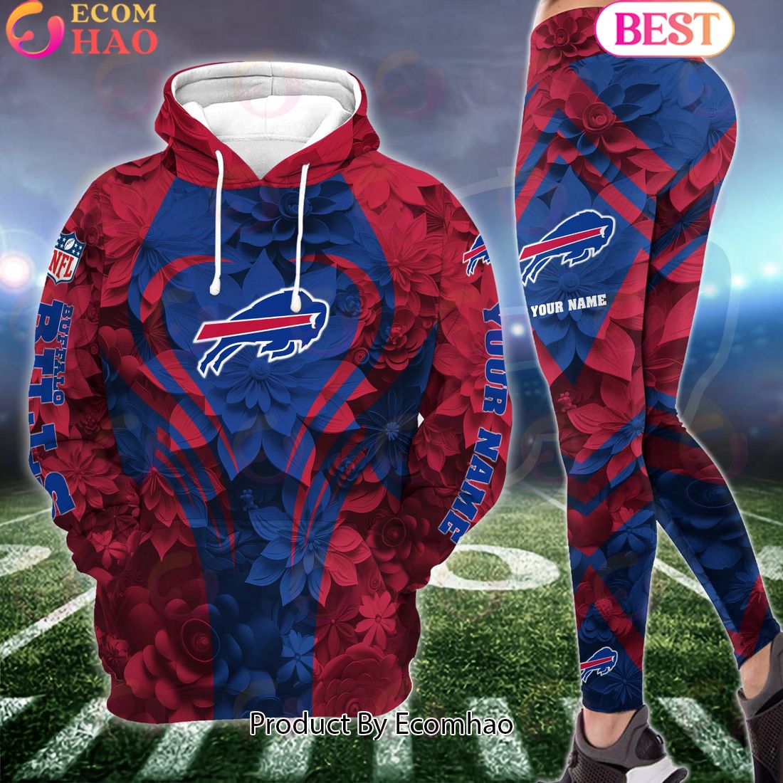 NFL Atlanta Falcons Special Flowers Design Hoodie And Leggings