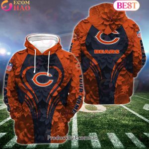 NFL Chicago Bears Special Flowers Design Hoodie And Leggings