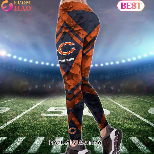 NFL Chicago Bears Special Flowers Design Hoodie And Leggings