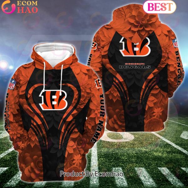 NFL Cincinnati Bengals Special Flowers Design Hoodie And Leggings