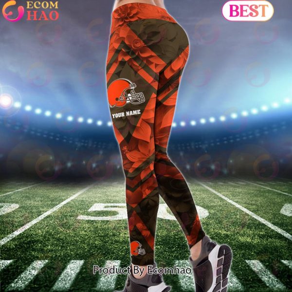 NFL Cleveland Browns Special Flowers Design Hoodie And Leggings