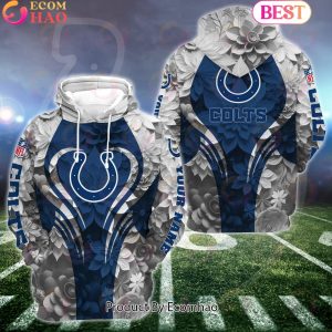 NFL Indianapolis Colts Special Flowers Design Hoodie And Leggings