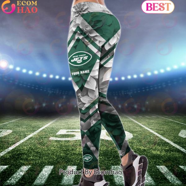 NFL New York Jets Special Flowers Design Hoodie And Leggings