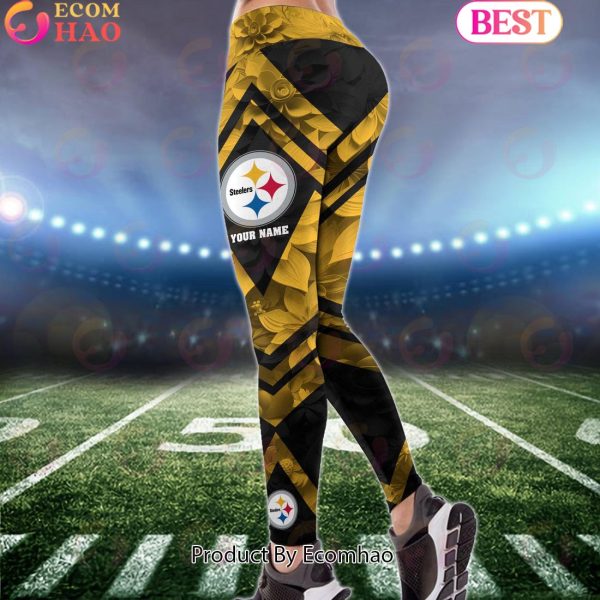 NFL Pittsburgh Steelers Special Flowers Design Hoodie And Leggings