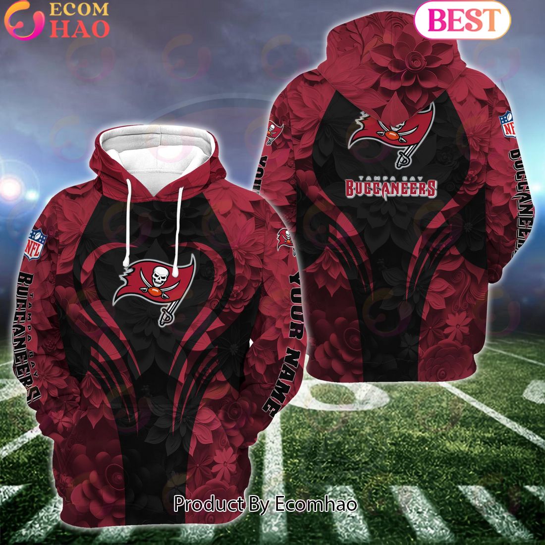 NFL Tampa Bay Buccaneers Special Flowers Design Hoodie And Leggings