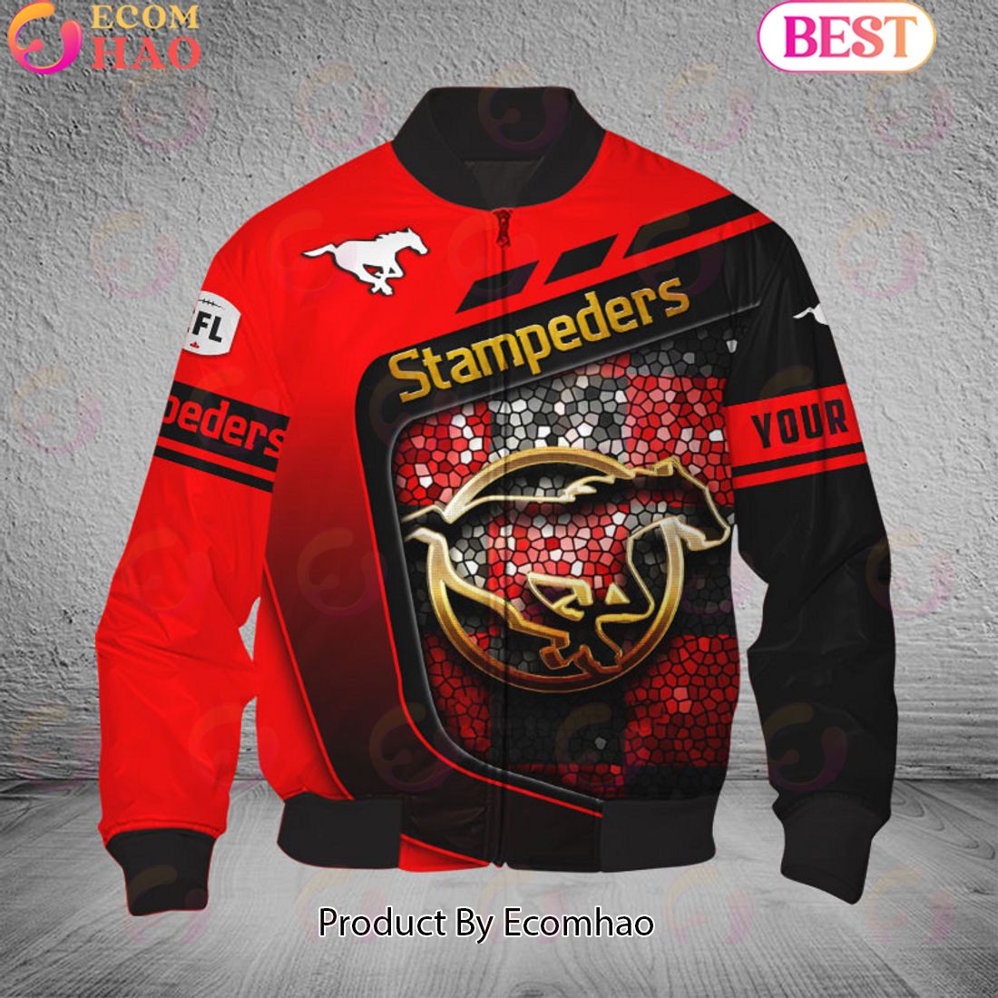 CFL Calgary Stampeders Glitter Bomber Jacket