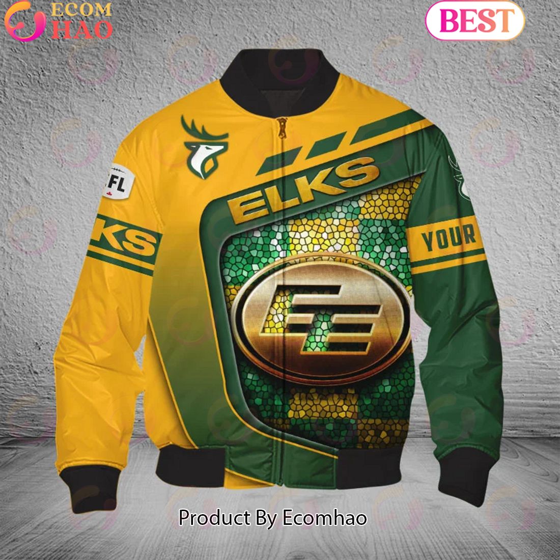 CFL Edmonton Elks Glitter Bomber Jacket