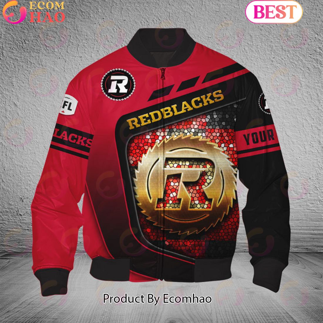 CFL Ottawa Redblacks Glitter Bomber Jacket