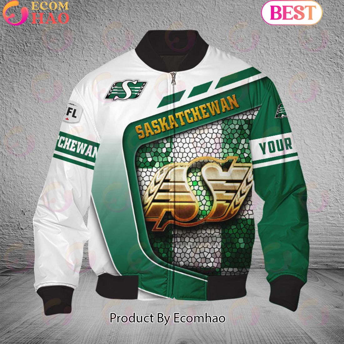 CFL Saskatchewan Roughriders Glitter Bomber Jacket