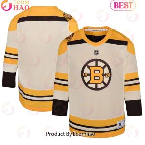 Infant Boston Bruins Cream 100th Anniversary Replica Hockey Jersey