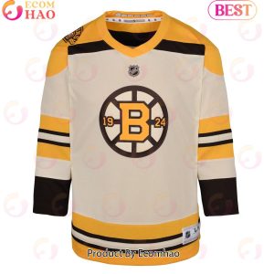 Infant Boston Bruins Cream 100th Anniversary Replica Hockey Jersey
