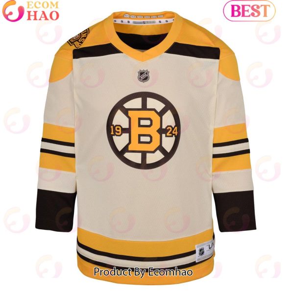 Infant Boston Bruins Cream 100th Anniversary Replica Hockey Jersey