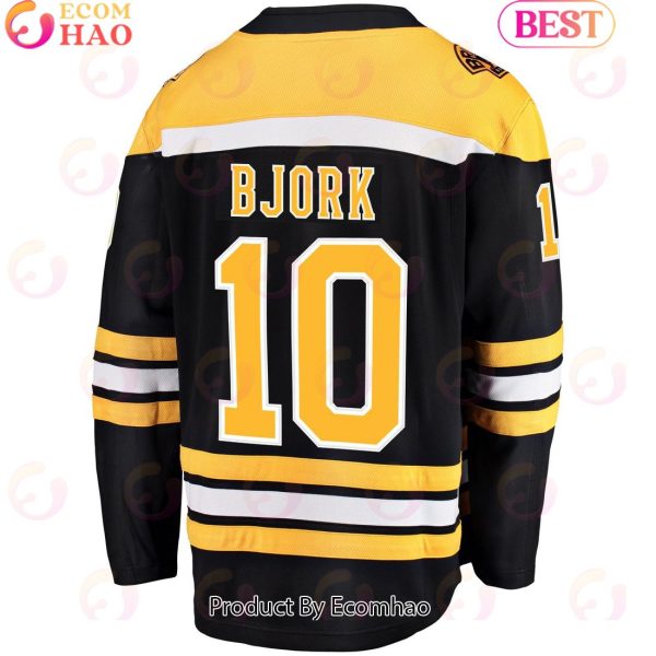 NHL Boston Bruins Anders Bjork Fanatics Branded Black Home Breakaway Player Hockey Jersey