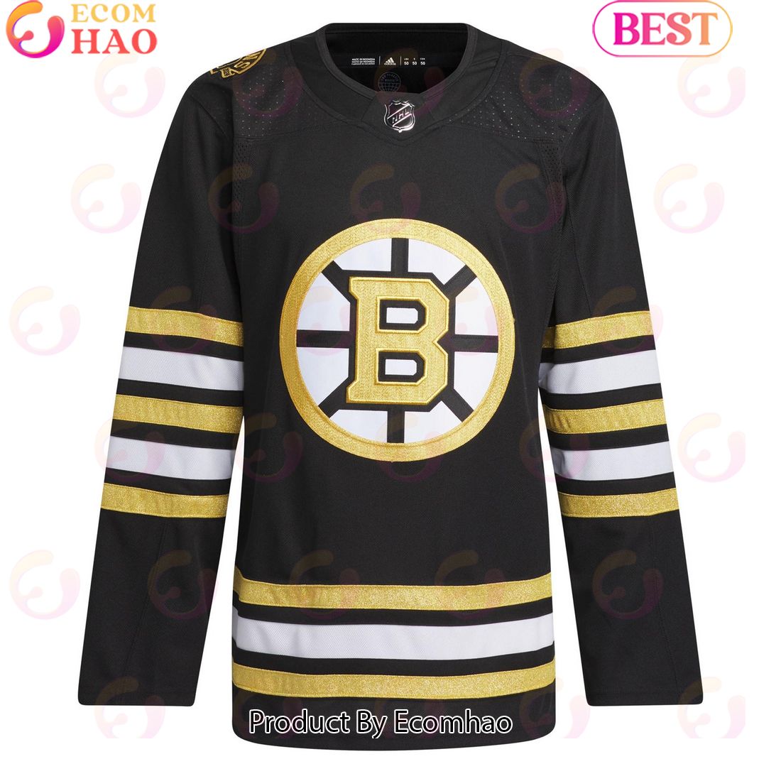 NHL Boston Bruins Black 100th Anniversary Primegreen Authentic Hockey Jersey