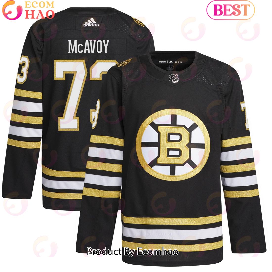 NHL Boston Bruins Charlie Mcavoy Black Primegreen Authentic Pro Player Hockey Jersey