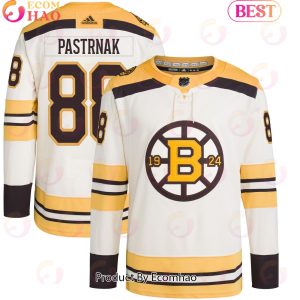 NHL Boston Bruins David Pastrnak Cream Primegreen Authentic Pro Player Hockey Jersey