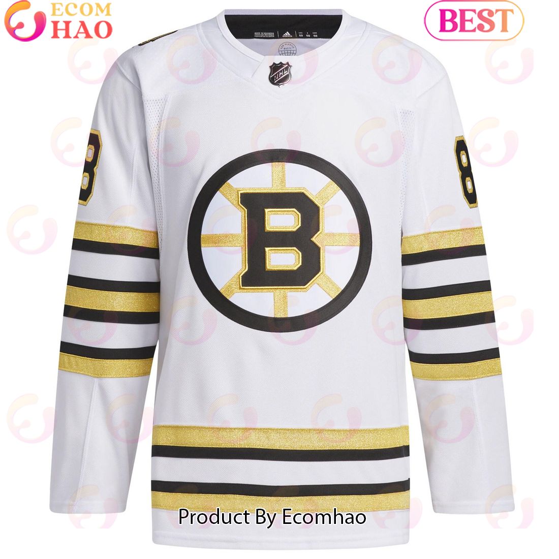 NHL Boston Bruins David Pastrnak White Primegreen Authentic Pro Player Hockey Jersey