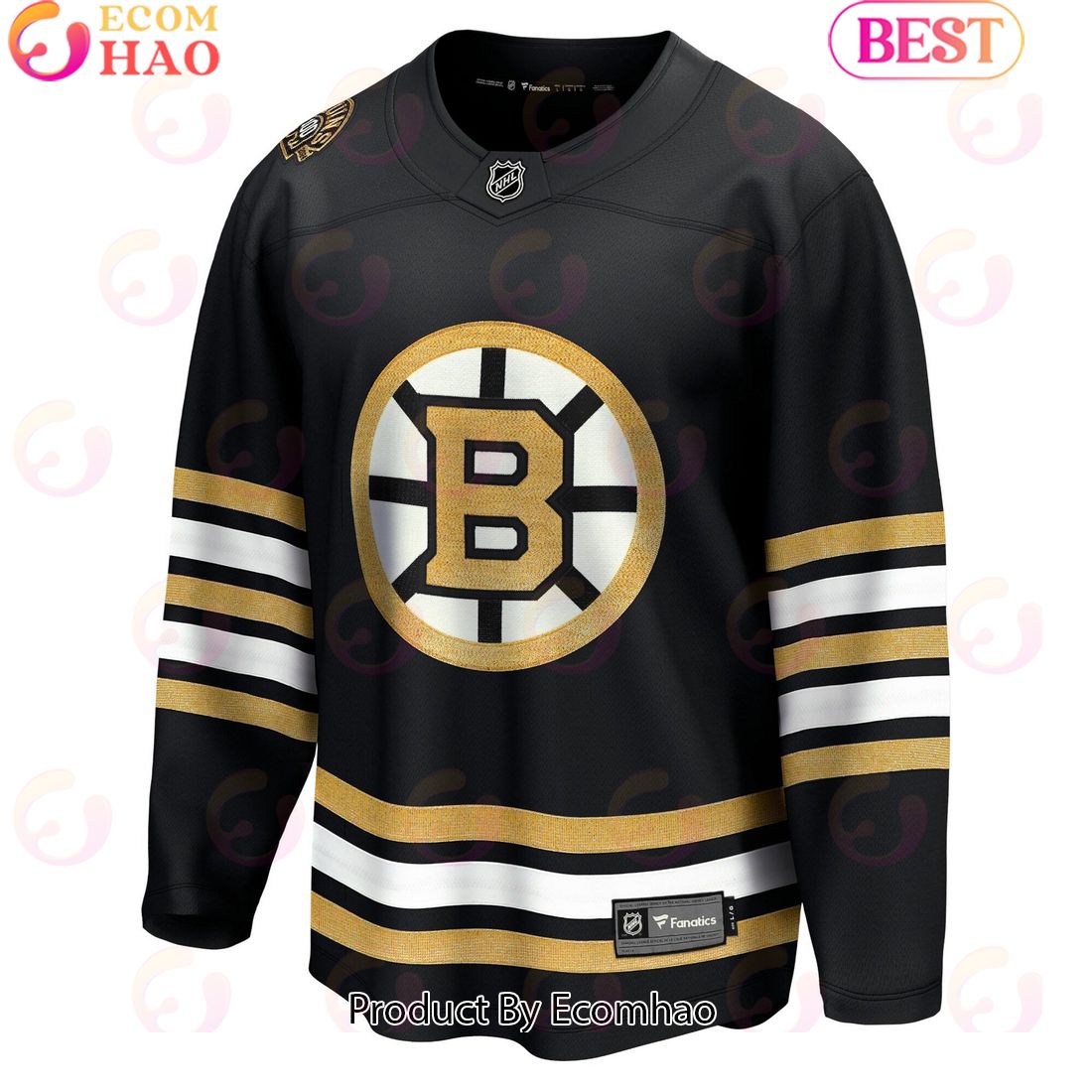 NHL Boston Bruins Fanatics Branded Black 100th Anniversary Premier Breakaway Hockey Jersey