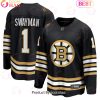NHL Boston Bruins Cream 100th Anniversary Primegreen Authentic Hockey Jersey