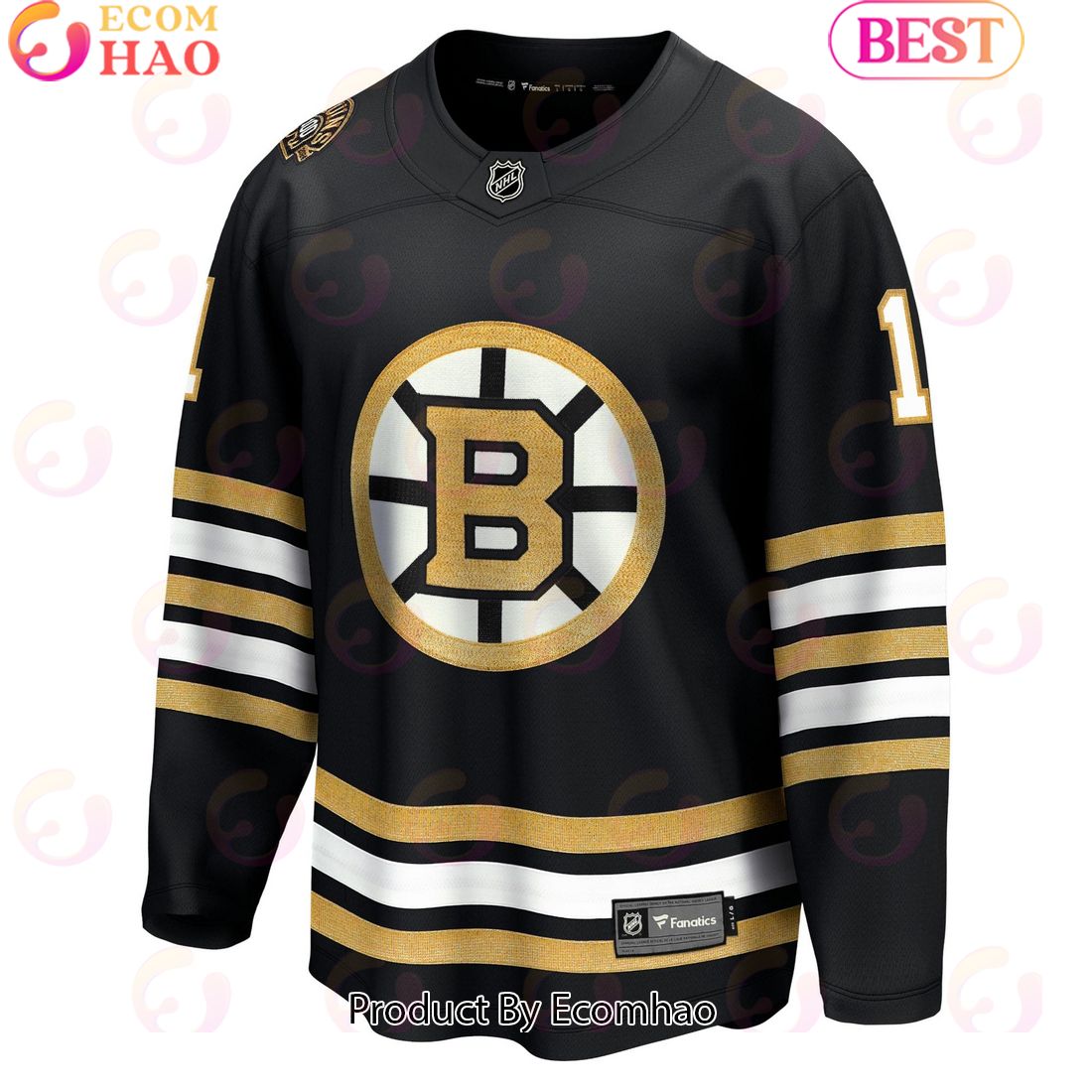 NHL Boston Bruins Jeremy Swayman Fanatics Branded Black 100th Anniversary Premier Breakaway Player Hockey Jersey