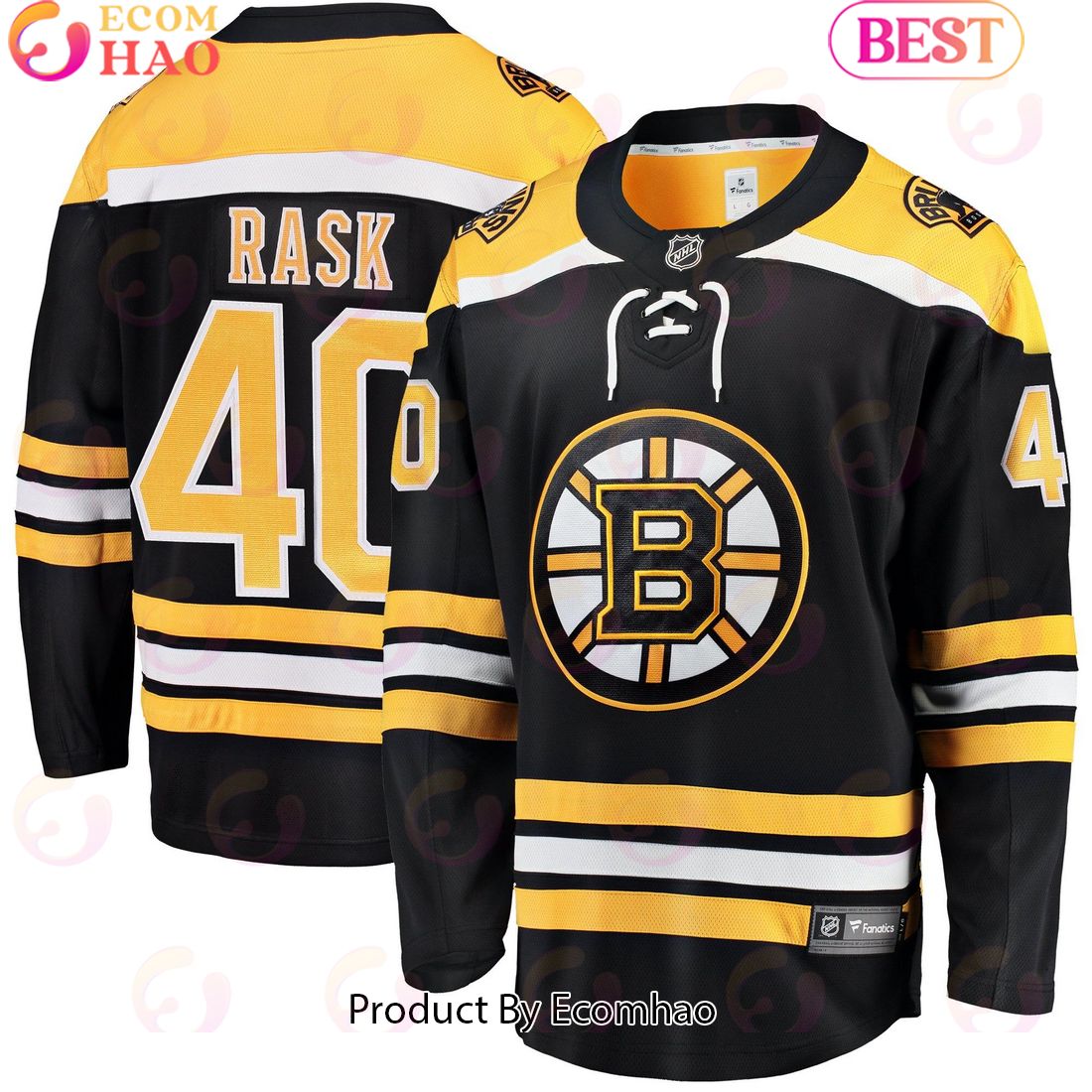 NHL Boston Bruins Tuukka Rask Fanatics Branded Black Breakaway Home Hockey Jersey