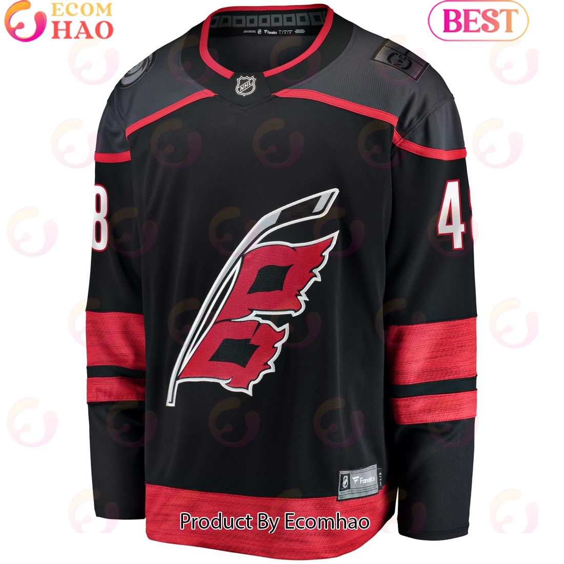 NHL Carolina Hurricanes Jordan Martinook Fanatics Branded Black Home Breakaway Hockey Jersey