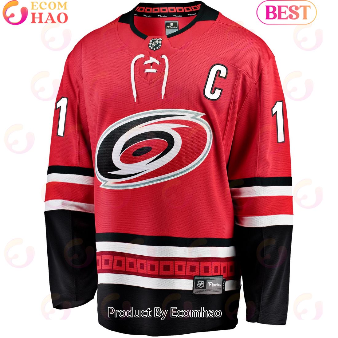 NHL Carolina Hurricanes Jordan Staal Fanatics Branded Red Alternate Breakaway Hockey Jersey