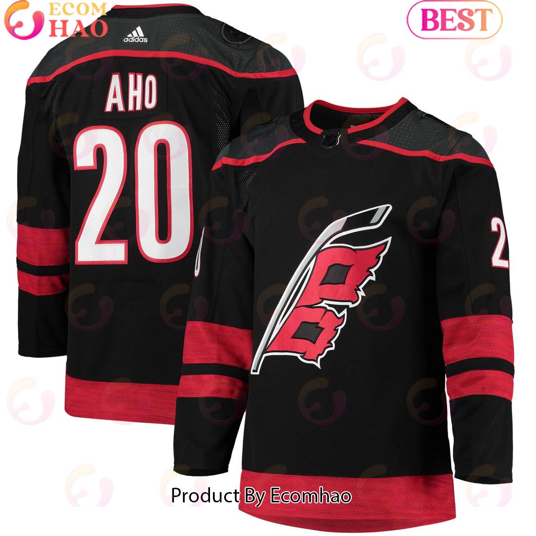 NHL Carolina Hurricanes Sebastian Aho Black Alternate Primegreen Authentic Pro Player Hockey Jersey