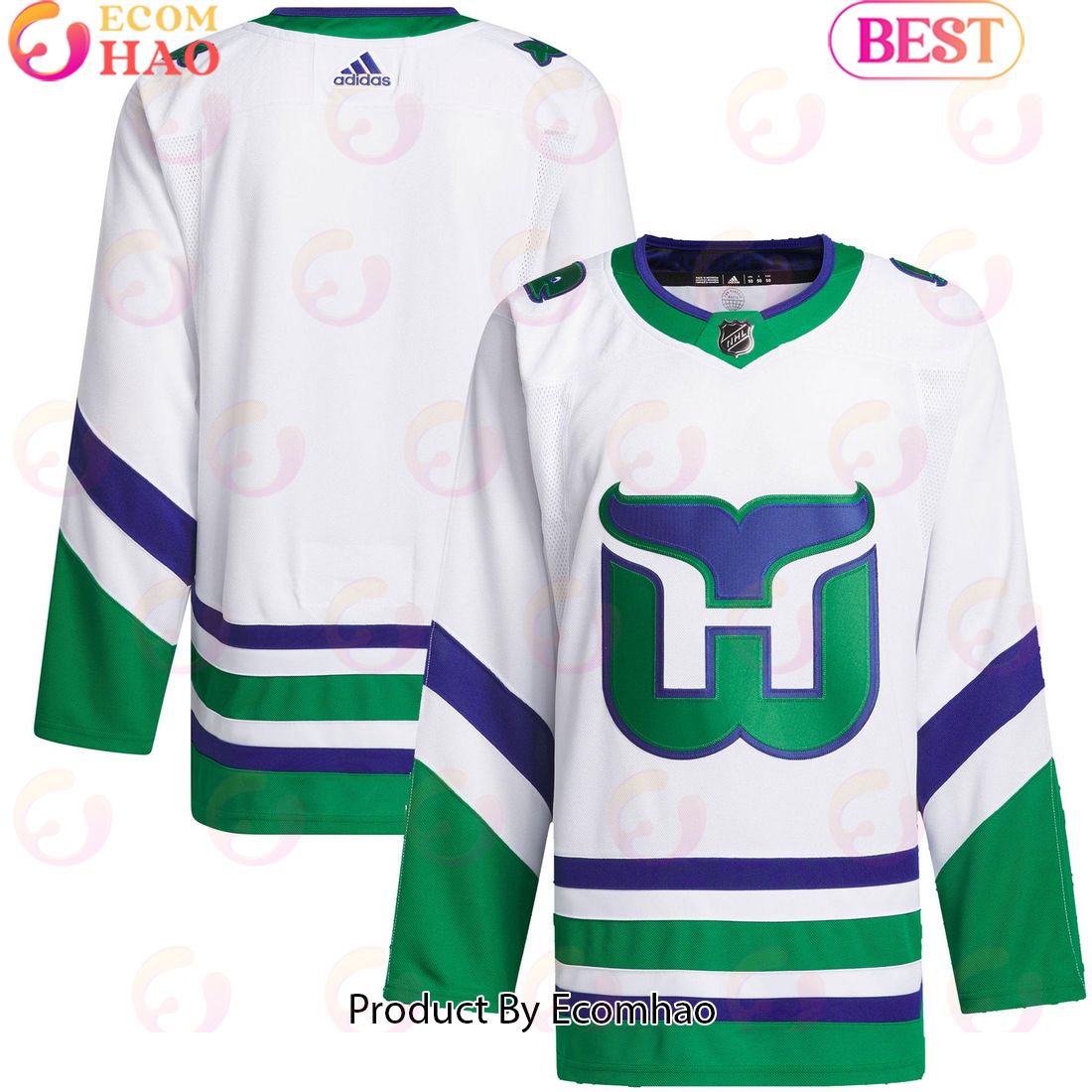 NHL Carolina Hurricanes White Whalers Primegreen Authentic Hockey Jersey