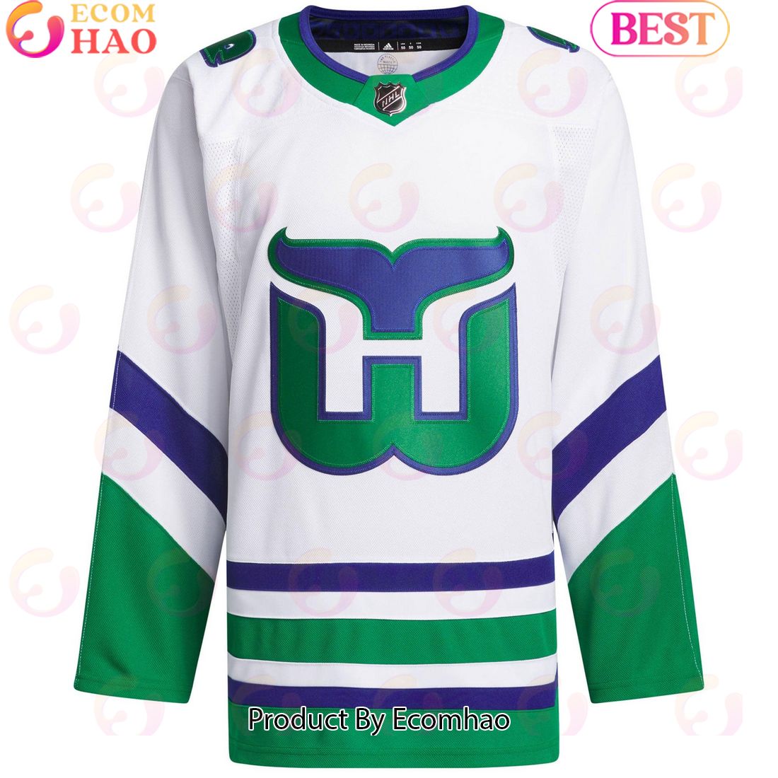 NHL Carolina Hurricanes White Whalers Primegreen Authentic Hockey Jersey