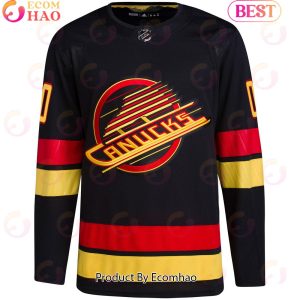 NHL Vancouver Canucks Black Alternate Authentic Pro Primegreen Custom Hockey Jersey