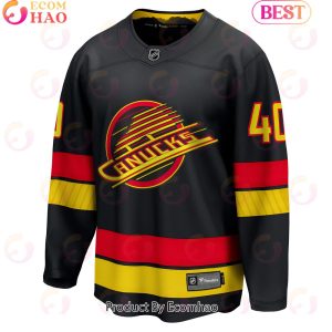 NHL Vancouver Canucks Elias Pettersson Fanatics Branded Black Alternate – 202223 Premier Breakaway Player Hockey Jersey
